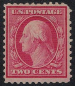 US # 519 SCV $400 2c Carmine, watermarked, mint hinged, RARE STAMP SCV $400