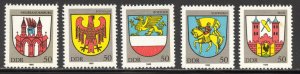 DDR Scott 2464-68 MNHOG - 1985 City Coats of Arms Type Set - SCV $2.25