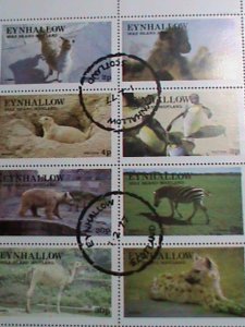 ​GRATE BRITAIN-EYNHALLOW STAMP-1977 WORLD ENDANGER ANIMALS CTO SHEET VERY FINE