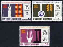 NEW HEBRIDES - 1966 - U N E S C O - Perf 3v Set, English - M N H