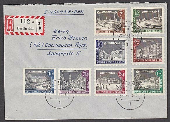 GERMANY 1963 Registered cover - nice franking...............................B323