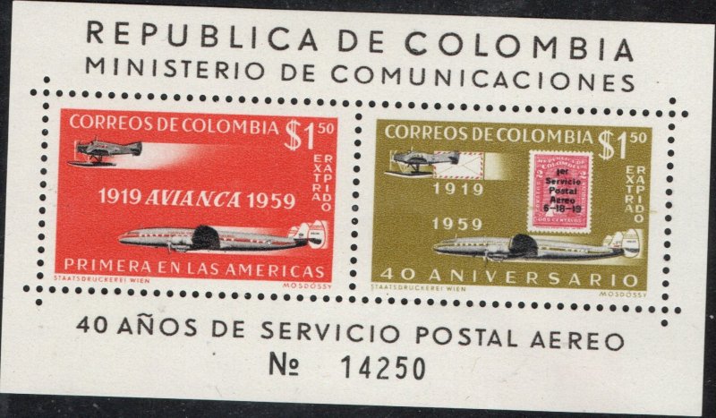 Colombia #C350 MNH Souvenir Sheet