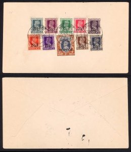 Muscat SGO1/O10 Set of 10 on First Day Cover Basic Stamps Cat 200 pounds