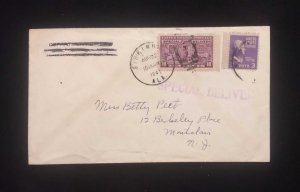 C) 1941. UNITED STATES. INTERNAL MAIL. DOUBLE STAMPS FOR SPECIAL SHIPPING. XF