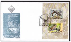 BULGARIA 2019  EUROPA /BIRDS  souvenir sheet on FDC