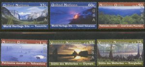 UNITED NATIONS Sc# NY 850-851 GE 415-416 VI 338-339 2003 World Heritage USA MNH