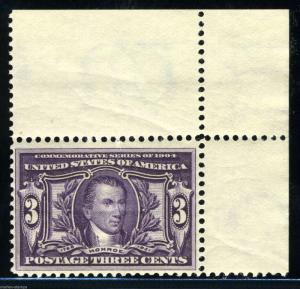 UNITED STATES 3c LOUISIANA PURCHASE  SC#325  FULL ORIGINAL GUM  MINT NH