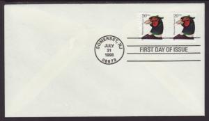 US 3055 Pheasant Coil 1998 U/A FDC