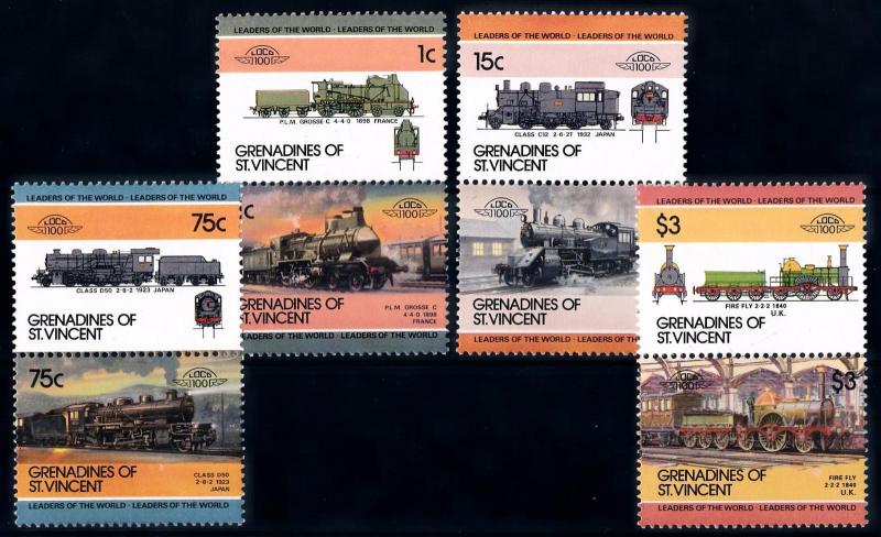 [63346] Grenadines of St. Vincent 1985 Railway Train Eisenbahn  MNH