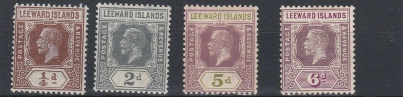 LEEWARD ISLANDS  1921 - 32  S G 58 - 72    VARIOUS VALUES TO 6D    MH