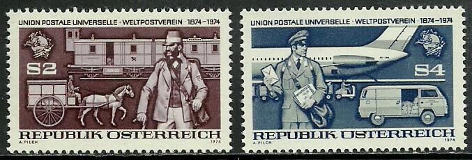 Austria #1004-5 MNH Set, UPU