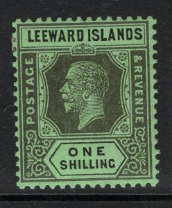 LEEWARD ISLANDS SG87 1931 1/= BLACK/EMERALD DIE I MTD MINT