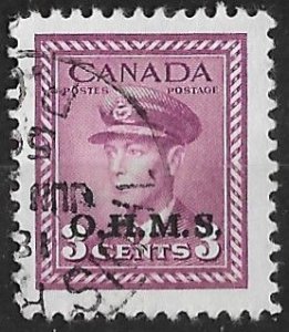 Canada # O3  George VI Official  O.H.M.S 3c overprint (1) VF Used