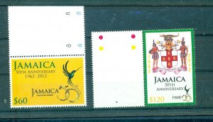 Jamaica - Sc# 1104-5. 2012 50th Ann. Independence. MNH. $4.25.