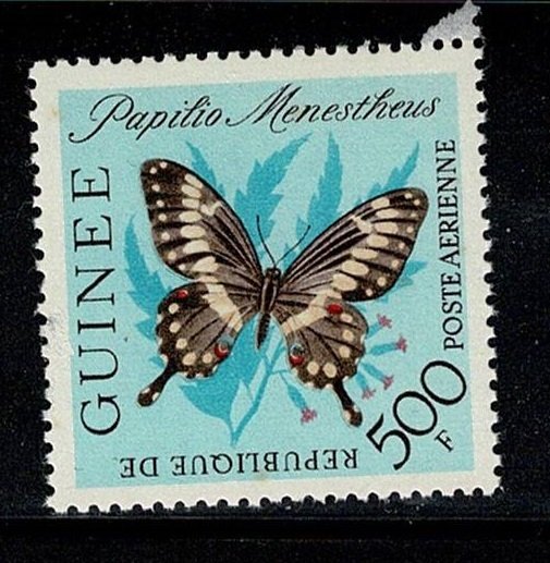 Guinea #C49 500fr butterfly MNH