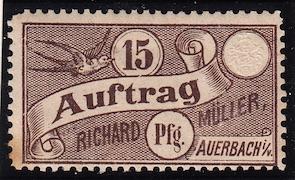 German 19th C. Local Post, Auerbach 100a, CV 5.00, See Description