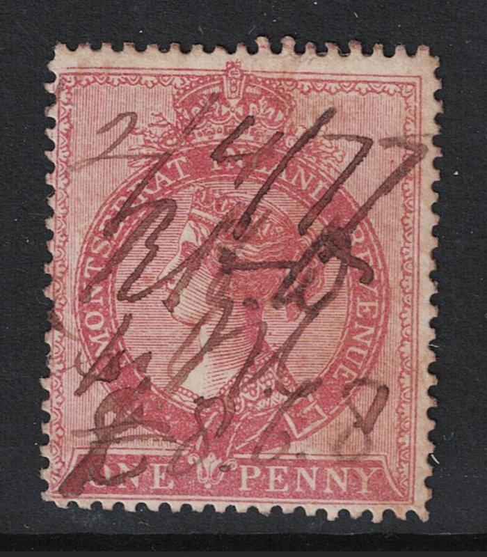 Montserrat 1870 1p Inland Revenue Used / Piece Rem - S29836