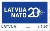 Latvia Lettland Lettonie 2024 LV in NATO 20 ann stamp MNH