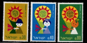 ISRAEL Scott 355-357  MNH**  stamp  set without tabs