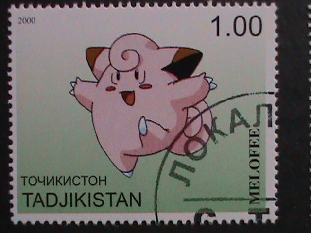 ​TAJIKISTAN -2000 LOVELY FAMPOUS POKEMON CTO FANCY POSTAL CANCEL VERY FINE