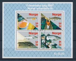 [59859] Norway 1987 Fish Salmon Souvenir Sheet Used