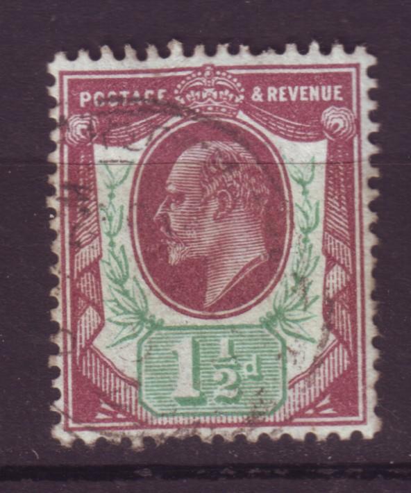 J19676 Jlstamps 1902-11 great britain used #129 king