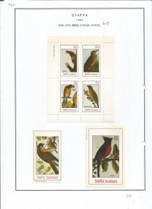 STAFFA - 1982 - Birds - Sheets - Mint Light Hinged - Private Issue