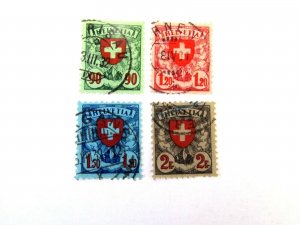 Switzerland #200a - 203a, Coat of Arms, Set of 4,1933, Used/Fine