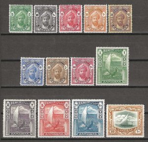 ZANZIBAR 1936 SG 310/322 MINT