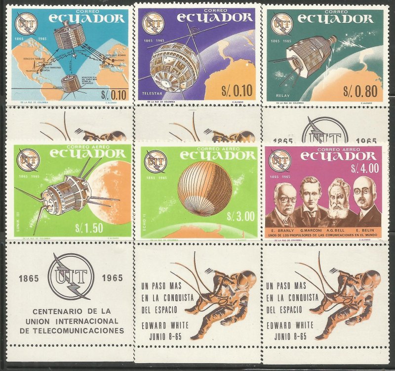 ECUADOR  748-748E  MNH,  UIT