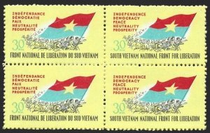 Vietnam 1969 NLF National Liberation Front Michel #21-22 Se-tenant BLOCK F/VF-NH-