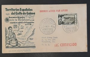 DYNAMITE Stamps: Spanish Guinea Scott #C4 - FDI Cover