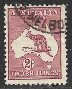 AUSTRALIA 1946 2sh Redrawn Kangaroo and Map Issue Sc 206 VFU