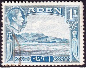 ADEN 1939 KGVI 1 Anna Pale Blue SG18 FU