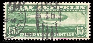 MOMEN: US STAMPS #C13 GRAF ZEPPELIN USED PSE GRADED CERT SUP-98 LOT #79168*