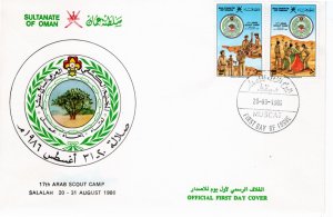 Oman (Muscat) 1986 Sc 291-2 FDC