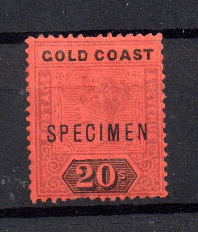 Gold Coast 1889 20/- dull mauve mint MH Specimen SG25s WS16708