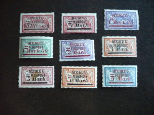 Stamps - Memel - Scott# C20-C23,C25-C29 - Mint Hinged Part Set of 9 Stamps