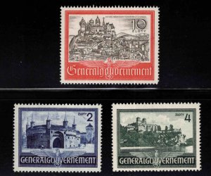 Poland Scott N73-N75 MNH** German occupation WW2 stamps