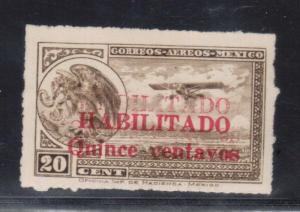 Mexico #C39b VF Mint Double Surcharge Variety **With Certificate**