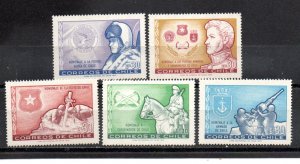 Chile 442-446 MNH