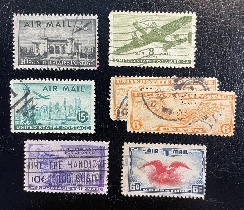 US Airmail LOT Used: #C19,C23,C25,C25a,C26,C32,C34,C35,C37,C39,C41,C48,C51 +More