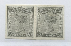 Prince Edward Island 1868 4d proof pair