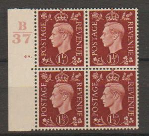 GB George VI  SG 464 Control B37 Cyl 48 Dot