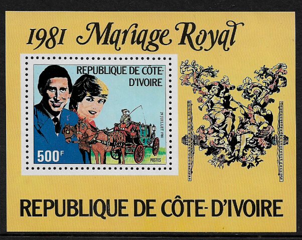 Ivory Coast #596 MNH S/Sheet - Royal Wedding
