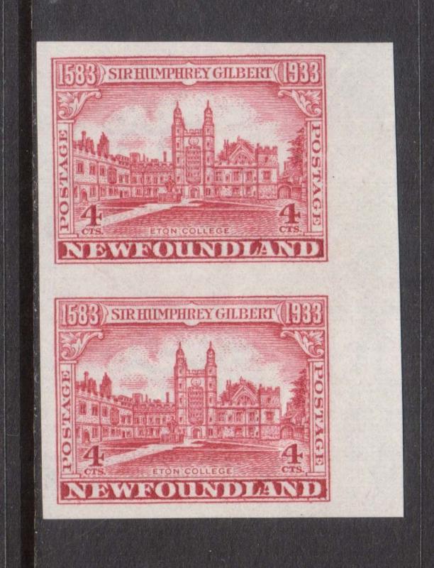 Newfoundland #215a XF/NH Imperf Pair