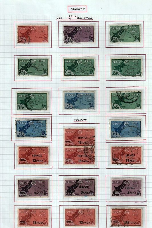 PAKISTAN 1960s M&U Collection on Pages(Aprx 160 Items) (goy 637
