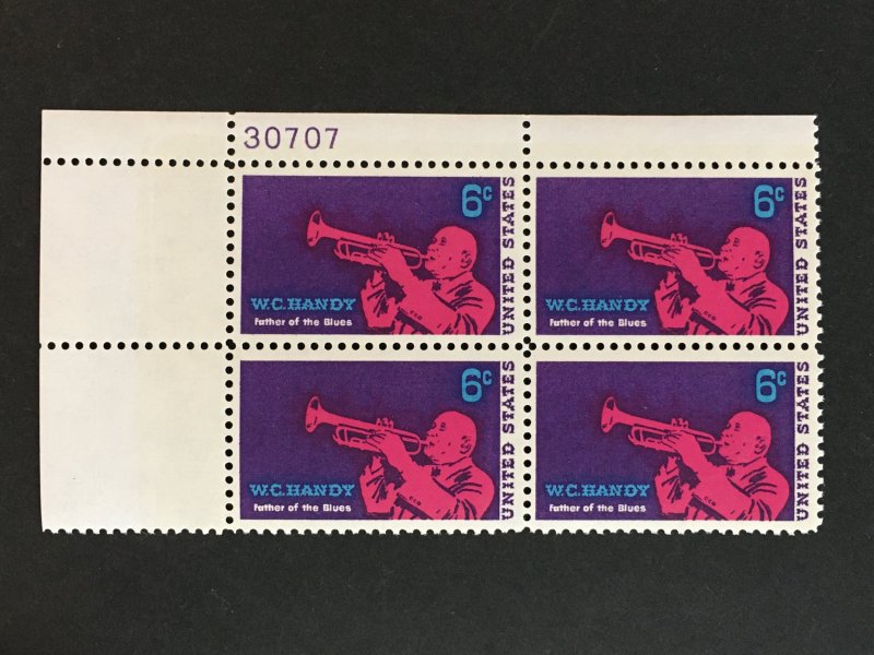 Scott # 1372 W.C. Handy, MNH Plate Block of 4