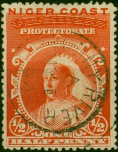 Niger Coast 1894 1/2d Vermilion SG45a Fine Used