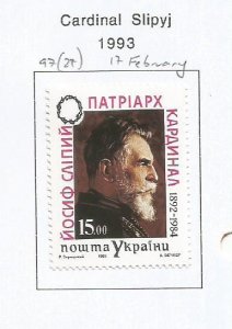 UKRAINE - 1992 - Cardinal Slipyj -  Perf Single Stamp - M L H